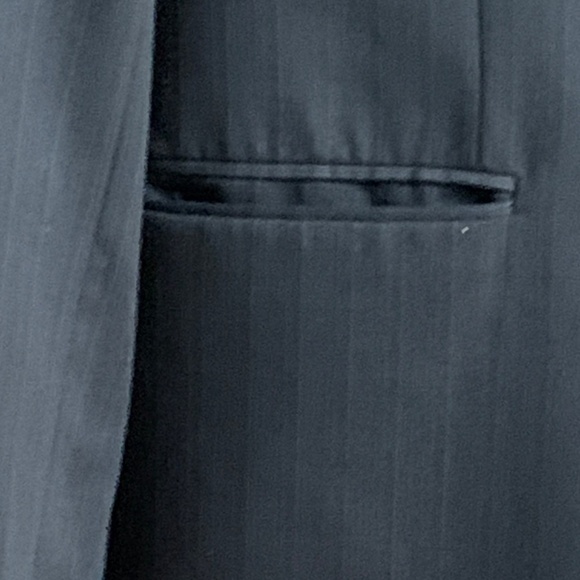 Lauren Ralph Lauren Sport Coat Mens 42 R Wool 2 Button Blazer Pinstriped Black - Picture 4 of 16